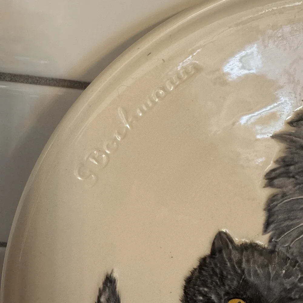 Goebel 1976 Second Edition Mothers Series Persian CAT Collectible Plate & Figure